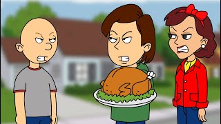 Classic Caillou Gets Grounded On Thanksgiving [upl. by Nyleek]