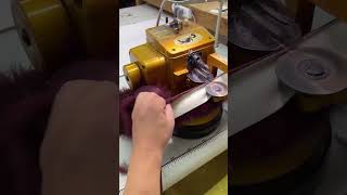 Process of Sewing Fur to Fabric with a Binding Machine [upl. by Barber511]