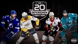 NHL Networks Top 20 Defensemen Right Now Aug 12 2018 [upl. by Veator]