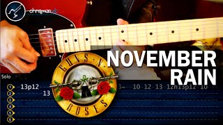 Cómo tocar quotNovember Rainquot de Guns N Roses en Guitarra HD PARTE 1  Christianvib [upl. by Asilehs]