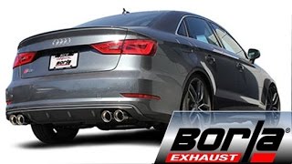 Borla RampD Down Pipe  Catback for 2015 Audi S3 [upl. by Sierra110]