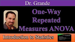 Introduction to OneWay Repeated Measures ANOVA WithinSubjects ANOVA [upl. by Ietta]