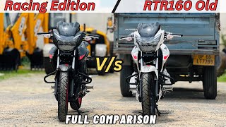 New TVS Apache 160 2V Racing Edition Vs Old Full Detailed Comparison ❤️ New Updates amp Features ✅ [upl. by Irena]