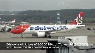 Edelweiss Air Airbus A320 HBIJU WK 214 ZurichTenerife Business Class Trip Report [upl. by Ekoorb]