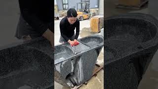 Courtyard essential stylish and durable stone integrated laundry sinkshortvideo homedecor [upl. by Taryn]