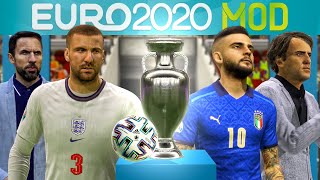 EURO 2020 MOD TRAILER PLAY THE REAL LICENSED TOURNAMENT IN FIFA 21 [upl. by Annaihr]