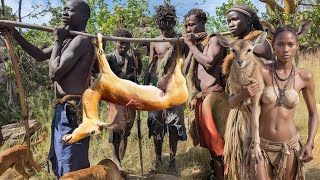 Incredible How Hadzabe Tribe Hunt to Survive in the WILD [upl. by Alegnatal]