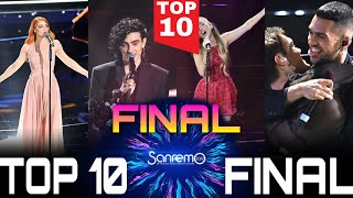 SAN REMO FESTIVAL 2022  FINAL  TOP 10 Eurovision Italy [upl. by Jaffe]