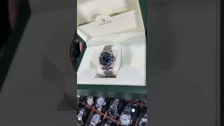 Rolex Air King Blue Concentric Dial Steel Mens Watch 114200 Review  SwissWatchExpo [upl. by Malik]