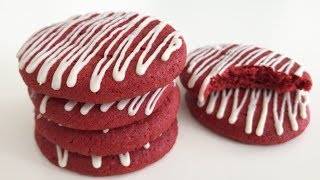 Red Velvet Cookies Recipe  Resepi Biskut Red Velvet [upl. by Cyndi]