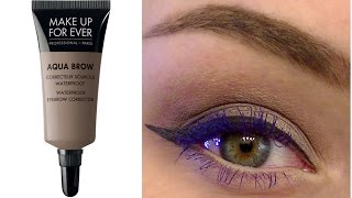 Make Up For Ever AQUA BROW Review and Tutorial  JustEnufEyes [upl. by Airahcaz]