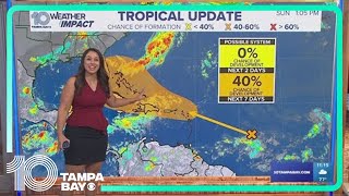 Tracking the Tropics Disturbance has 40 chance of becoming tropical depression [upl. by Boycie801]