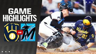 Brewers vs Marlins Game Highlights 52024  MLB Highlights [upl. by Xylia]