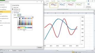 Microsoft Excel Lernen 6 Diagramme Liniendiagramme Formatieren [upl. by Madian]