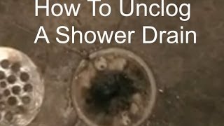 Unclogging a Shower Drain  How to Unclog a Shower Drain [upl. by Ennairb831]