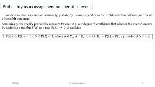 L02 Three basic concepts of a probabilistic modelling [upl. by Alket296]