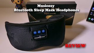 Musicozy Bluetooth Sleep Mask Headphones REVIEW [upl. by Retluoc]