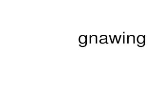 How to pronounce gnawing [upl. by Michaelina]