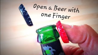 How to Open a Beer with one Finger lifehacks [upl. by Llerrit]