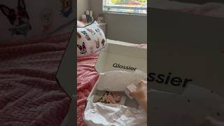 GLOSSIER HAUL 🍵💐🎂🥥💜  lil treat for u and me🎧 [upl. by Novhaj]