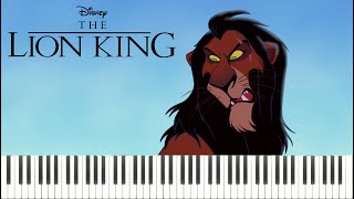 The Lion King  Be Prepared Piano Tutorial  Sheets [upl. by Winona986]