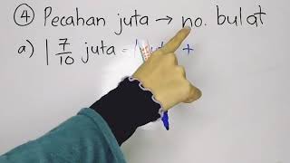 Matematik Tahun 6  Hubungan Nombor Perpuluhan Juta amp Pecahan Juta dengan Nombor Bulat [upl. by Yelserp]