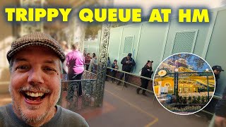 Testing UNUSUAL queue set up at Haunted Mansion [upl. by Skipton100]