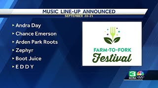 The full music lineup for the 2024 FarmtoFork Festival has been announced Whos playing [upl. by Lajib]