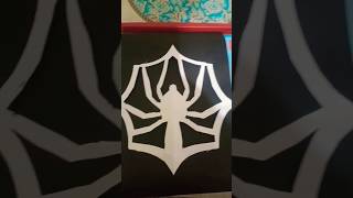 Paper cut spider shape  How to make spider shape with paper cutting🕷️shorts viralshorts [upl. by Proudfoot907]