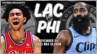 LA Clippers vs Philadelphia 76ers Full Game Highlights  Nov 24  2025 NBA Season [upl. by Adnuhser259]