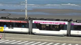 Straßenbahn Kusttram Oostende  De Panne Belgien [upl. by Khano]