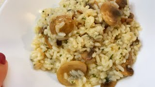 RISOTTO CON FUNGHI CHAMPIGNON RICETTA SEMPLICE E VELOCE  ASMR [upl. by Lorien]