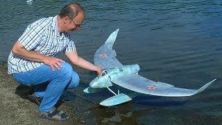 FUTURISTIC RC MODEL SEAPLANE quotTHE SICKLEquot FLIGHT DEMONSTRATION [upl. by Ibbetson]