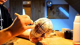 Making a Hot Air Balloon out of paper mache  Tutorial How to [upl. by Mannes]