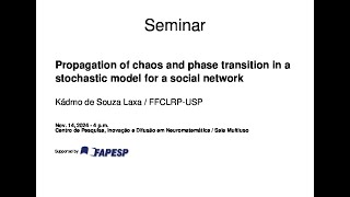 Propagation of chaos and phase transition in stochastic model for social network NeuroMat Seminar [upl. by Odille]