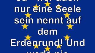 Europahymne Lyrics Video [upl. by Suirtimed214]