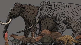 Extinct North America South America and Europe Herbivorous Size ComparisonAnimated [upl. by Bik]