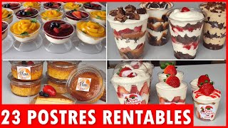 23 POSTRES para VENDER y ganar DINERO desde Casa 💥Crea Un NEGOCIO RENTABLE en este 2023 [upl. by Seaddon]