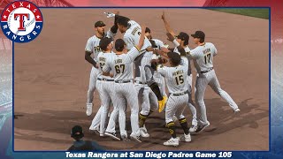 MLB THE SHOW 23  Texas Rangers at San Diego Padres Game 105 [upl. by Richia574]