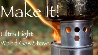 Ultralight Wood Gas Stove How to Make a Super Light and Compact Backpacking Twig Stove [upl. by Margeaux]