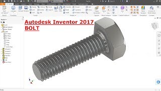 Autodesk Inventor Tutorial Bolt [upl. by Hilten913]