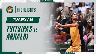 Tsitsipas vs Arnaldi Round 4 Highlights  RolandGarros 2024 [upl. by Aimo]