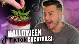 Bartender Reacts To Trending Halloween TikTok Cocktails [upl. by Etteval]