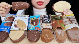 ASMR MAGNUM HAAGENDAZS CHOCOLATE ICE CREAM 🍫 NESTLE LA CREMERIA WALLS FEAST PALETAS WEY CAMPINA [upl. by Anicul]