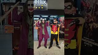 Macarena 🤡 batman joker coringa robin cosplay [upl. by Hpeosj]