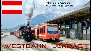 Austrian Trains Westbahn  Jenbach Bahnhof Three Gauges Meet [upl. by Ijat863]