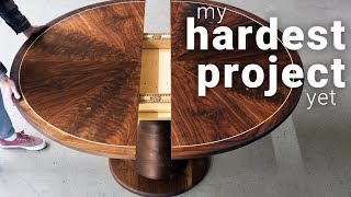 Building an Expandable Pedestal Dining Table — My most ambitious build yet [upl. by Ahsinar]