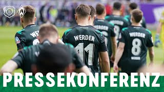 Erzgebirge Aue  SV Werder Bremen 03 Pressekonferenz  SV Werder Bremen [upl. by Alysoun]