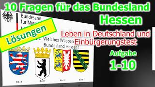 Leben in Deutschland und Einbürgerungstest 20232024HessenLösungen [upl. by Dorian]