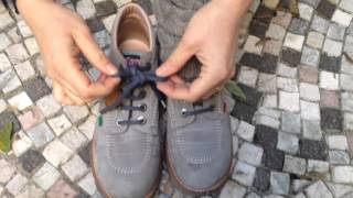 Tutorial doppio nodo Kickers Calzature  Italia [upl. by Peskoff]